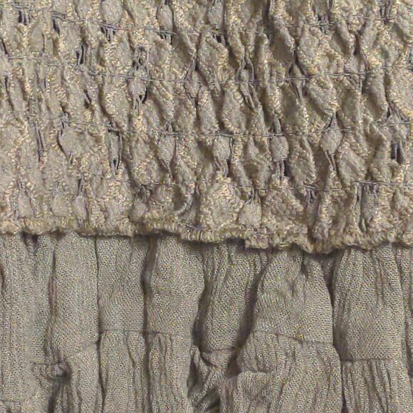 Free People Adella Cami Crochet Lace Flowy Tiered Crisscross Olive Sparrow L New - Picture 5 of 11